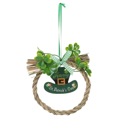 

NUOLUX St. Patrick s Day Clover Decoration Home DIY Wooden Pendant Party Scene Adorn