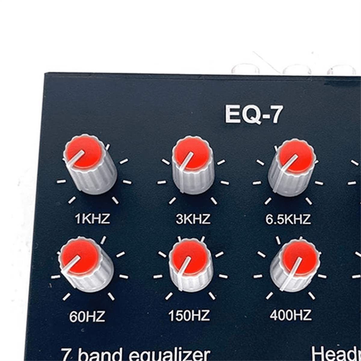 EQ-7 Audio Signal Headset Amplifier 7-Band EQ Equalizer 2 Channel Digital Sound Equalizer +12V Power Adapter US PLUG