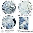 thumbnail image 3 of Designart "Muted Blue And White Minimalist Mums" Mums Wall Art Living Room, 3 of 7