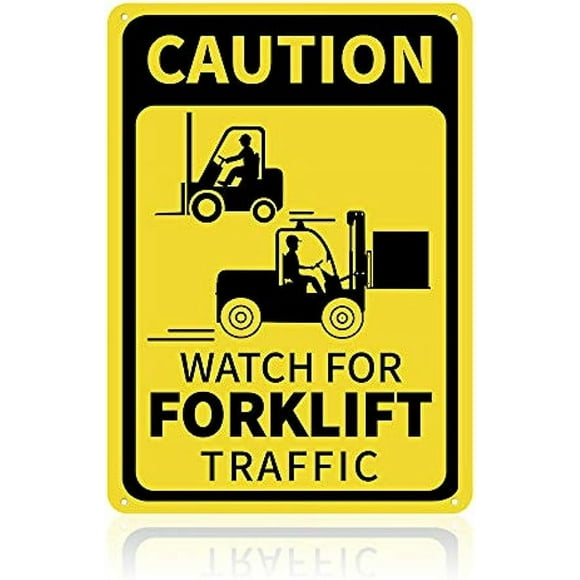 1pc Caution Watch for Forklift Traffic Sign 35 Mil Aluminum Warning Sign