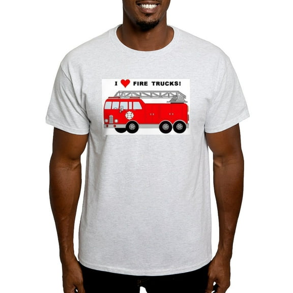 CafePress - I Heart Fire Trucks! Light T Shirt - Men's Classic Graphic T-Shirt