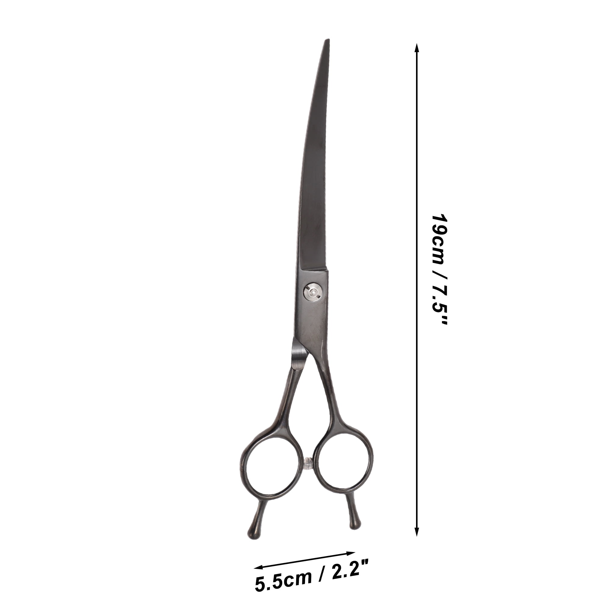 Unique Bargains Dog Grooming Scissors with Curved Design Black