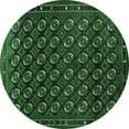 thumbnail image 1 of Ahgly Company Indoor Round Oriental Emerald Green Industrial Area Rugs, 8' Round, 1 of 4