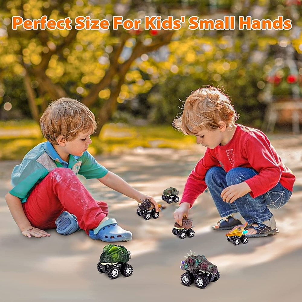 Dinosaur Toys for 3 Year Old Boys Pull Back Dinosaur Toys for 5 Year Old Boy 6 Pack Set Car Toys for 4 Year Old Boys Christmas Birthday Gifts for Kids 2