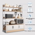 thumbnail image 3 of Estante Organizador Cocina,Aparador de Almacenamiento con 2 Estantes Abiertos,Armario de almacenamiento para Despensa de Cocina con Estantería para Microondas,Unidad de Exhibición para el Hogar, 3 of 7