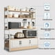 thumbnail image 3 of Estante Organizador Cocina,Aparador de Almacenamiento con 2 Estantes Abiertos,Armario de almacenamiento para Despensa de Cocina con Estantería para Microondas,Unidad de Exhibición para el Hogar, 3 of 7