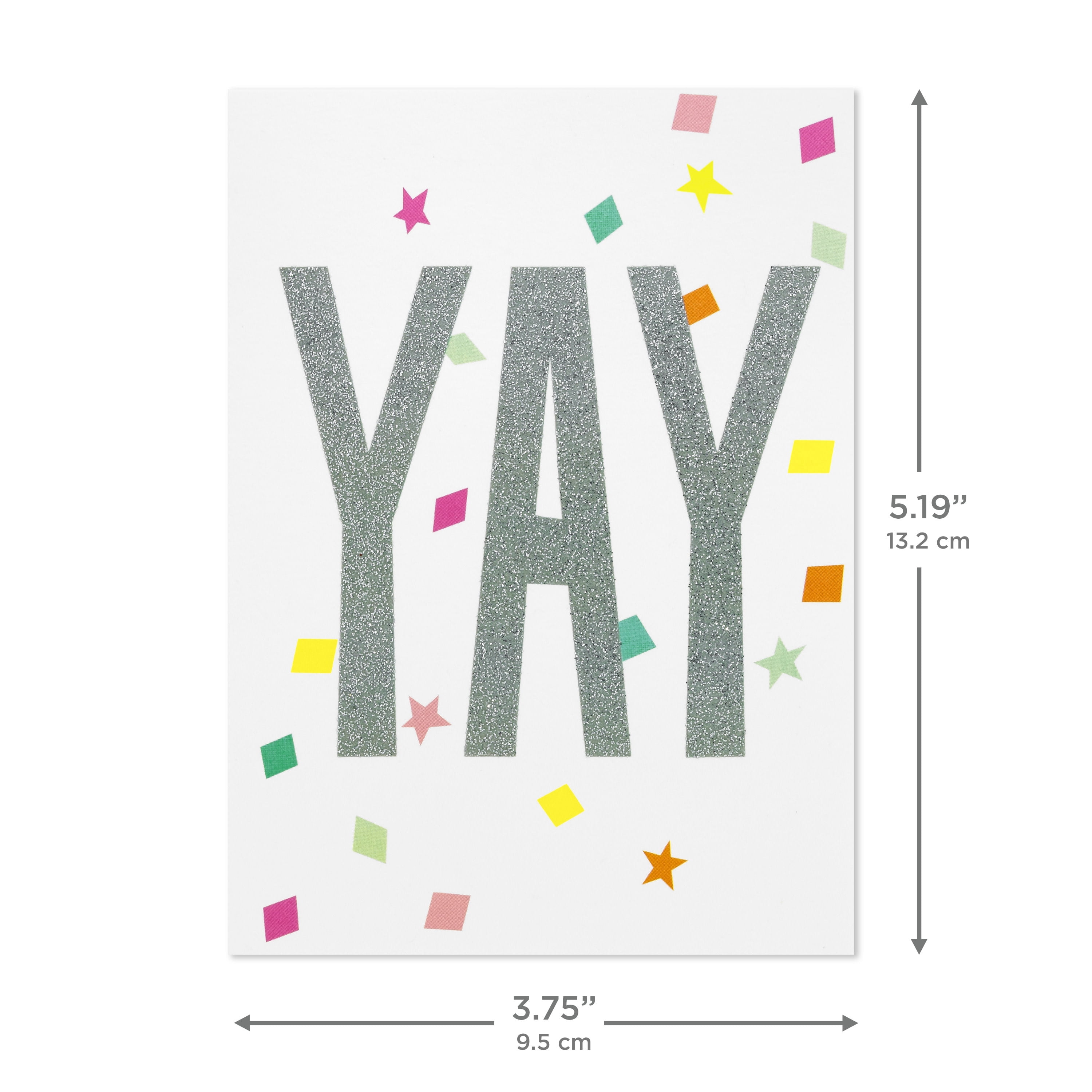 Hallmark Blank Notes (Sparkles and Confetti Yay), Pack of 10