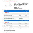 thumbnail image 2 of Brake Pad Sensor 2 - Compatible with 2002 - 2007 Mercedes-Benz C230 2003 2004 2005 2006, 2 of 2