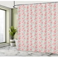 thumbnail image 4 of Ambesonne Dahlia Shower Curtain, Bloom Branches Field Yard, 69"Wx70"L, Coral Dust Coconut, 4 of 4