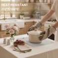 thumbnail image 4 of decorUhome Faux Leather Placemats Set of 6, Waterproof Wipeable Heat Resistant PU Table Mats for Dining, Beige, 11.8" x 17", 4 of 11