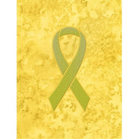 Carolines Treasures AN1203CHF Yellow Ribbon For Sarcoma- Bone Or Bladder Cancer Awareness Flag Canvas House Size