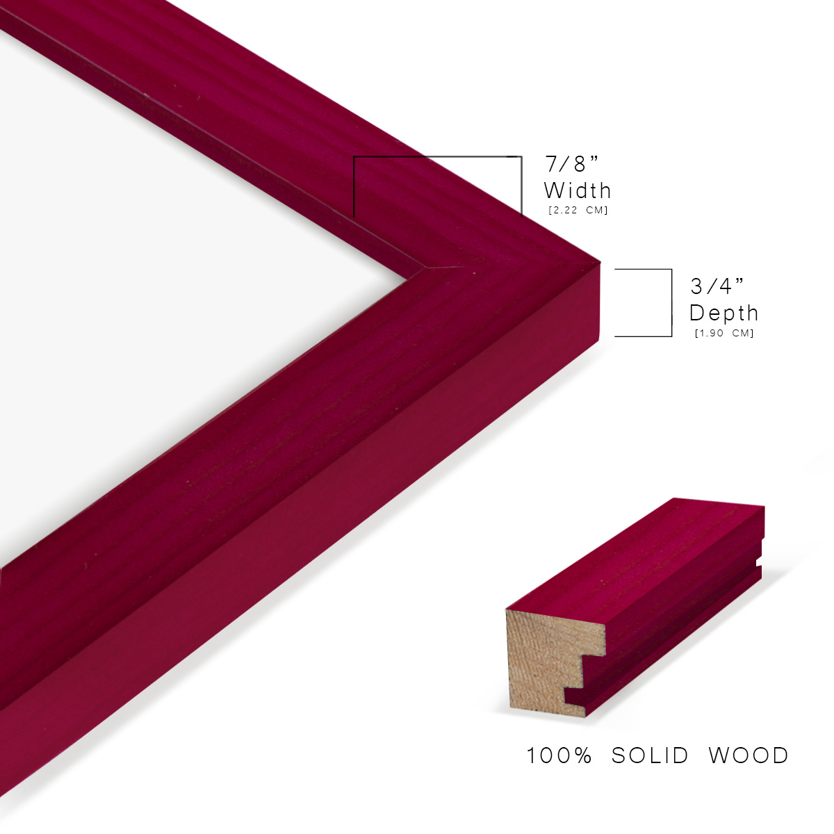 Stark Horizon I - Framed Print w/glass - Cherry Red