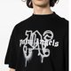thumbnail image 3 of Camiseta de manga corta con estampado de letras de la marca Palm American, camiseta con estampado de grafiti limitada de Angels cityNegro Verde, 3 of 5