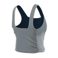 thumbnail image 4 of Women's New Era Navy/Gray Dallas Cowboys Reversible Cropped Sport Classics Tank Top, 4 of 7