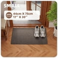 thumbnail image 4 of PABUBE Doormat for Inside 17"x30", Door Rug for Entryway Indoor, Dirt Trapper, Non Slip Entryway Rugs Washable Welcome Mat for Inside, Absorbent Entry Mat Low-Profile Entry Rug Indoor Doormat, Brown, 4 of 8