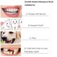 thumbnail image 3 of Double-Ended Orthodontic Toothbrush Small Pointed Flat Head Soft Bristle, 3 of 5