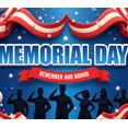 thumbnail image 3 of Patriotic Design Memorial Day Banner Red White Blue Balloons Stars for Military Ceremonies Honor Celebrations, 3 of 7