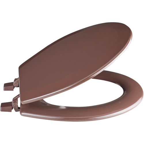 Achim Fantasia 17" Standard Wood Toilet Seat, Standard, Brown Walmart