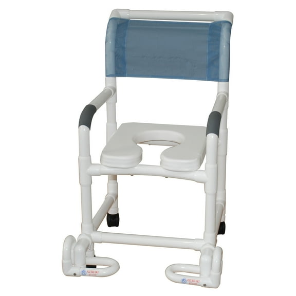 MJM International 118-3TW-SSDE-IF Shower Chari with Individual Footrests