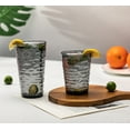 thumbnail image 5 of Zainca 14-ounce Plastic Tumblers, Acrylic Drinking Glasses High-Balls, set of 6 Gray, 5 of 6