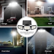 333LED 2PC LED Solar Lights Outdoor Waterproof Motion Sensor Security Wall Lamp