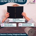 thumbnail image 3 of Aviano Premium Bamboo Cooling Weighted Blanket for Adults - 25 lbs (Taupe Gray) for Queen Size Bed (60x80 In.) - Heavy Blankets for Restlessness, 3 of 10