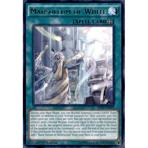 YuGiOh Shining Victories Rare Mausoleum of White SHVI-EN059