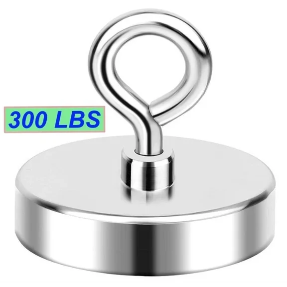 Large Fishing Magnets Strong Neodymium Super Rare Earth Magnet Hooks 300 Lbs