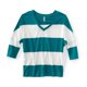 thumbnail image 1 of Camiseta gráfica a rayas Aeropostale para mujer verde extragrande, 1 of 1