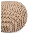 thumbnail image 2 of BirdRock Home Round Pouf Foot Stool Ottoman - Natural, 2 of 7