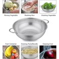 thumbnail image 3 of Colander Set of 3, Stainless Steel Colanders with Handle, Metal Colander Perforated Strainer for Kitchen Pasta/Fruit - Dishwasher Safe- 16/22/28 cm, 3 of 5