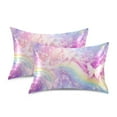 thumbnail image 2 of JSTEL Butterfly Unicorn Rainbow Satin Pillowcase Queen Size Pillow Cases Envelope Closure Bed Pillow Cover, 20 x 30 inch, 2 of 9