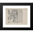 thumbnail image 2 of Winold Reiss 18x15 Black Modern Framed Museum Art Print Titled - Design Sketches for Hotel Alamac, 71st and Broadway, New York, Ny.) (Sketch for Medieval Grill Murals (1923), 2 of 5
