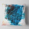 thumbnail image 2 of Designart Abstract Blue Structure Art - Abstract Throw Pillow - 18x18, 2 of 5