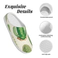 thumbnail image 5 of KLL Cactus And Succulent Pattern Adult Unisex Cozy Slippers,Fuzzy Slip-on Slippers TPR Sole Slippers Comfort Plush Home Footwear for Indoor & Outdoor-39/40, 5 of 7