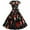 Red, variant on SDJMa Women's Summer Floral Print Dress Women's Vintage Print Sleeveless V-Neck Christmas Evening Party Swing Dress