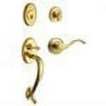 thumbnail image 2 of Baldwin 85315003RFD Right Hand Logan Dummy Handleset with Wave Interior Lever, Lifetime Polished Brass, 2 of 3