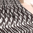 thumbnail image 3 of Black White Geometric Pattern Blanket,Comfortable Soft Lamb Wool Throw Blanket,All Season,Warm Lightweight Blankets for Sofa Bed Couch Living Room Chair,40"x50", 3 of 4
