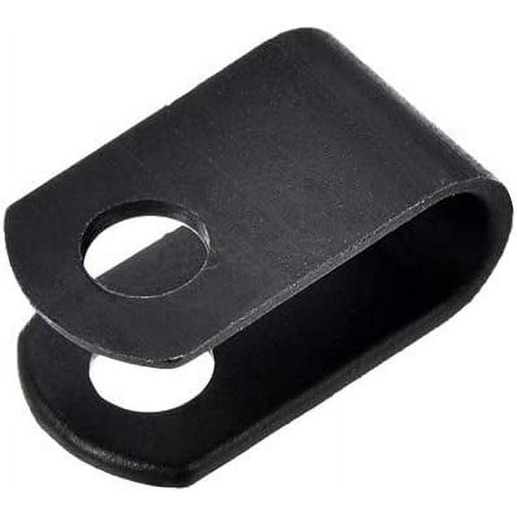 Cable Clips Wire Holder U Type Clamp Fastener 5.2mm for Home Office Cords Management Black 100Pcs