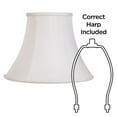 thumbnail image 6 of Imperial Shade White Medium Bell Lamp Shade 7" Top x 14" Bottom x 11" Slant x 10.5" High (Spider) Replacement with Harp and Finial, 6 of 6