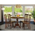 thumbnail image 3 of East West Furniture 5 Piece Dining Room Furniture Set- a Round Kitchen Table and 4 Dining Chairs, Mahogany (Seat Options) DLCA5-MAH-W, 3 of 5