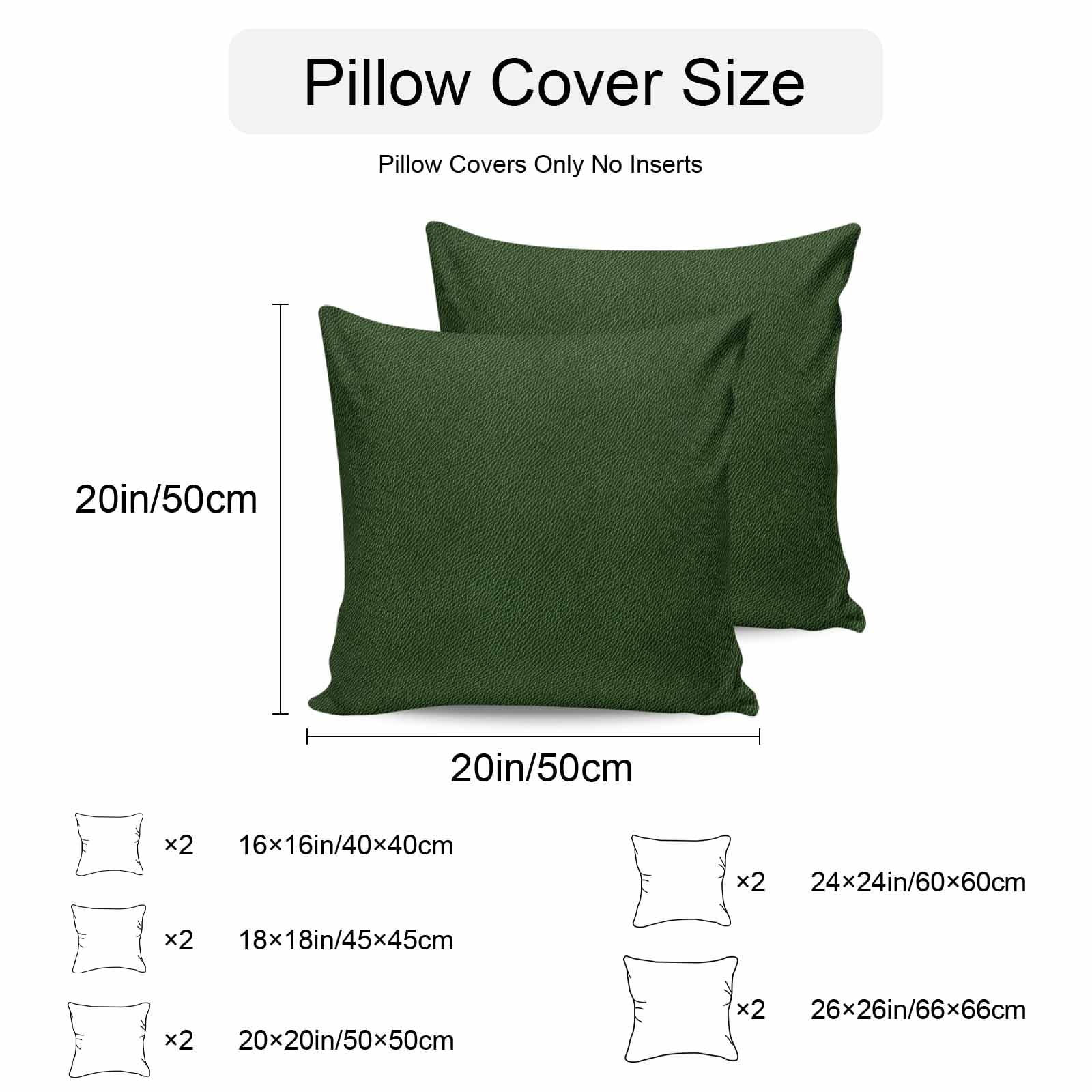 Solid Dark Green Outdoor Pillow Covers 26x26 Inch Throw Pillow Covers Set of 2 Waterproof Decorative Pillow Cases Retro Minimalism Abstract Denim Texture Cushion Covers for Patio Furniture Garden