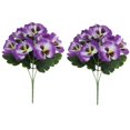 thumbnail image 4 of AuroraX Table Centerpiece Decorations Home Birthday Ornaments,Purple Artificial 2 Pcs Flowers,Winter Living Room Office Kitchen Decor, 4 of 5