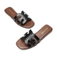 thumbnail image 5 of DREAM PAIRS Women's Slip-on Slides Open Toe Dressy Flat Slide Sandals Fashion Classic Summer Beach Slippers, 5 of 6