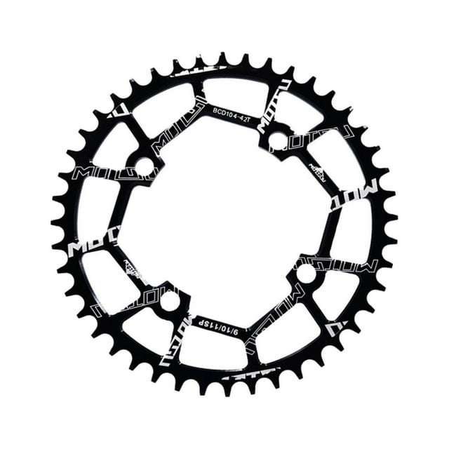 Bicycle Chainring 104BCD Chainwheel Vélo Anneau Roue de Guidage 104BCD Rond Chaîne Anneau Pièces Chainring Chaîne à Vitesse Unique Noir 42T