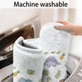 thumbnail image 5 of Dinosaur and Pineapple White Pattern Non Slip Microfiber Bathroom Rugs, Soft Rubber Backing Bath Mats for Bathroom Floor Tub and Shower,17"x47", 5 of 5