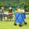 thumbnail image 6 of Folding Shopping Cart with Wheels,Foldable Shopping Cart for Groceries,Large Capacity 120lbs Utility Cart,Hulken Bag with Wheels for Laundry Grocery, Baggage, Picnic (Blue), 6 of 8