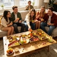 thumbnail image 4 of Divided Serving Platter with Lid Snack Organizer for Charcuterie Board Accessories and Candy Display for Holiday Hosting Gold, 4 of 5