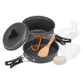 thumbnail image 1 of Riwcyla 10pcs Camping Cookware Mess Kit Cookset Cooking Equipment Pot Pan Bowls Backpacking Hiking Gear, 1 of 6
