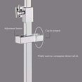 thumbnail image 3 of Adjustable Chrome Bathroom Shower Head Holder Riser Rail Bracket Slider, 3 of 9